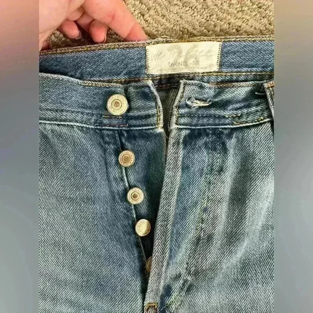 We The Free Free People Maggie Mid-Rise Straight-Leg Jeans Size 26 - Picture 3 of 7